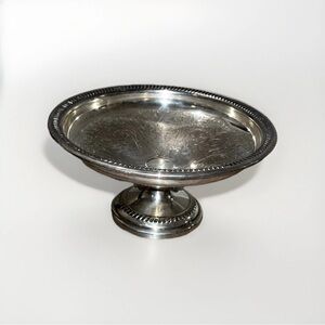 Ornate Silver Pedestal Serving Dish
